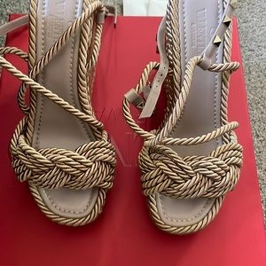 Valentino shoes pink wedge sandles size 36 us 6